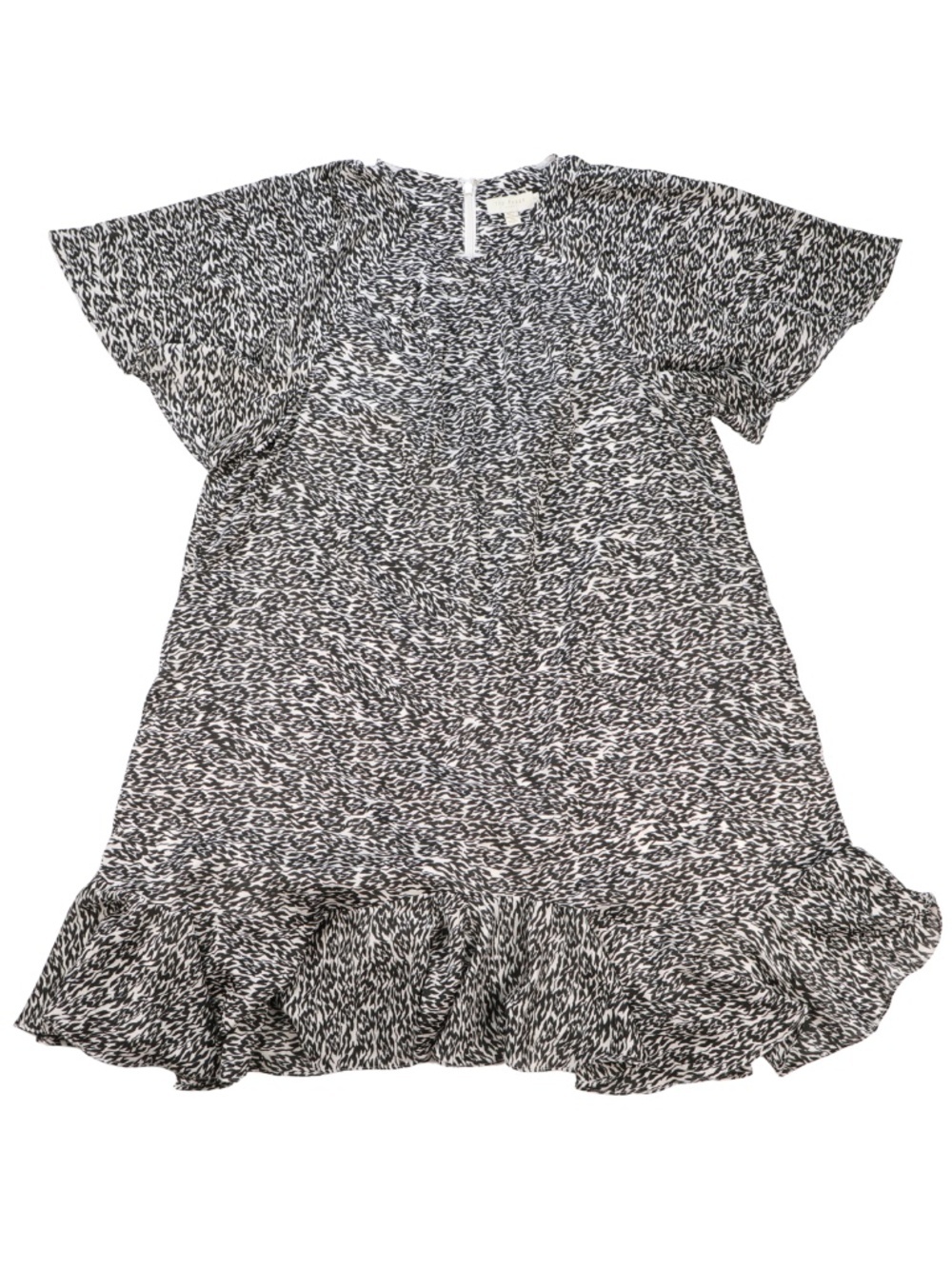 Ted Baker London Abstract Print Ruffle Hem Dress Size 5 (Approx. US 12)